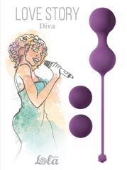 Набор фиолетовых вагинальных шариков Love Story Diva - 