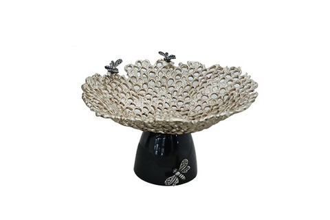 Блюдо декоративное 27x27x16см Garda Decor Соты металлическое