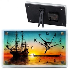 Часы 21 Bek настольные 1323-635 "Корабль на закате"