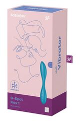 Синий гибкий вибратор Satisfyer G-Spot Flex 1 - 19,5 см. - 