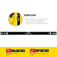 KRAFTOOL 1000 мм, с зеркальным глазком, уровень (34781-100)