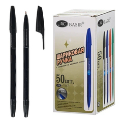 
          Ручка шариковая, масляная, Basir, чёрные чернила, серия "Classic", чёрный корпус, 50 шт