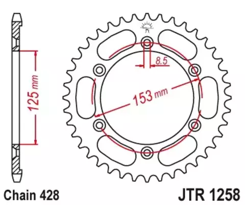 Звезда ведомая JTR1258 54