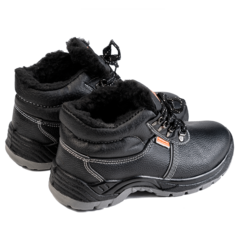 ботинки 4208 М, кожа, ПУ/ПУ, МБС, иск.мех,черный