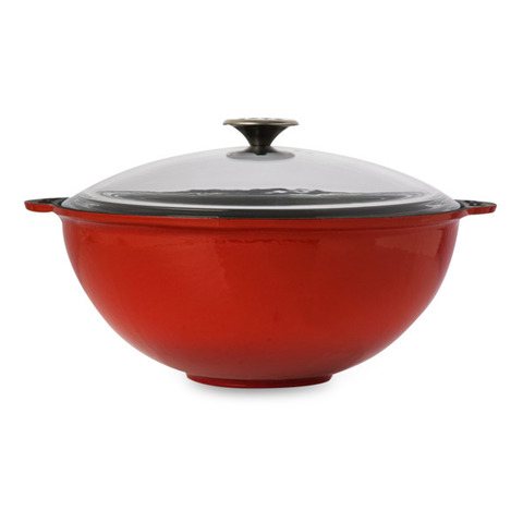 Казан с крышкой 6л LAVA красный