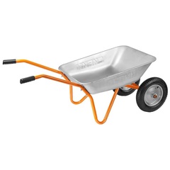 СИБИН СТ-21, 65 л, 100 кг, двухколесная, пневматические колеса, садовая тачка (39909)