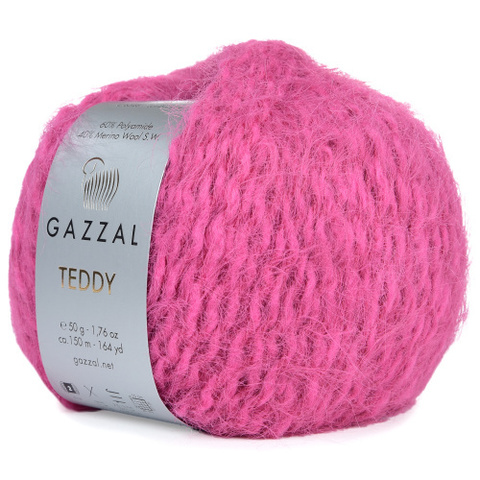 Пряжа Gazzal Teddy 6548 маджента