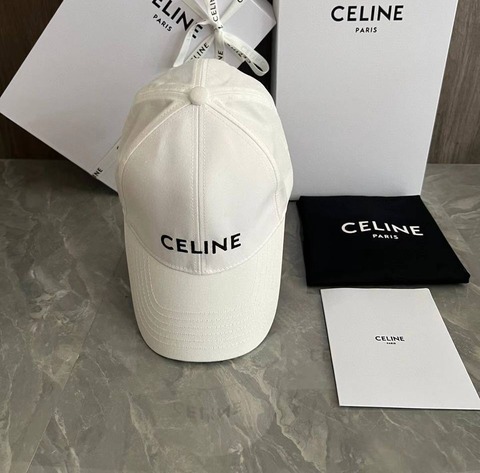 Бейсболка CELINE из хлопка, белый