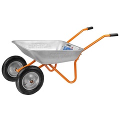 СИБИН СТ-21, 65 л, 100 кг, двухколесная, пневматические колеса, садовая тачка (39909)