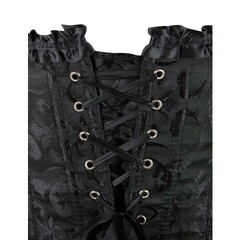 Черный корсет с цветочным принтом (S)