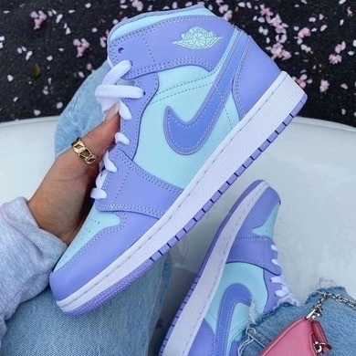 aqua purple jordans