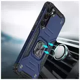 Противоударный чехол Strong Armour Case с кольцом для Samsung Galaxy S23 (Синий)