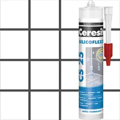 Герметик - затирка силиконовая Ceresit CS 25 Silicoflexx, графит , 280 мл 3000425