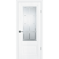 Купить Межкомнатная дверь экошпон Profilo Porte PSC-37 белая остекленная