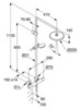 Kludi 68 094 0500 Logo Душевая система для душа, с терм., Ø200/68 мм, 1/1 режим