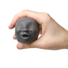 Стрессболл в тальке"Caomaru"(Каомару) - ХО в пудре, цвет серый