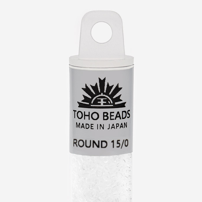 Японский бисер TOHO Round 15/0 (№1), прозрачный