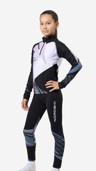 Детский Раздельный лыжный гоночный комбинезон Nordski Jr. Heat Black/Lavender