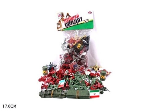 Набор солдатиков со стеной, размер 17*27