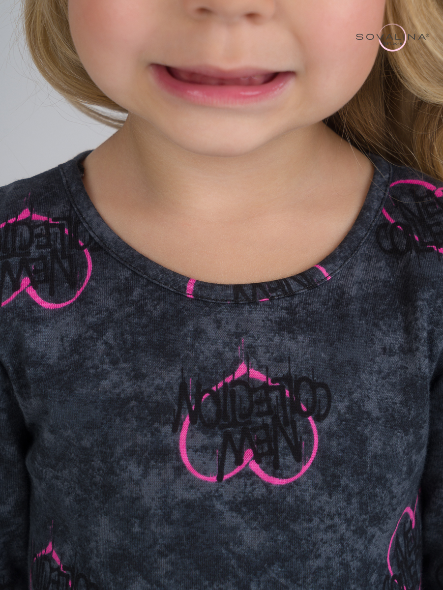 Платье Эля варенка графит сердце