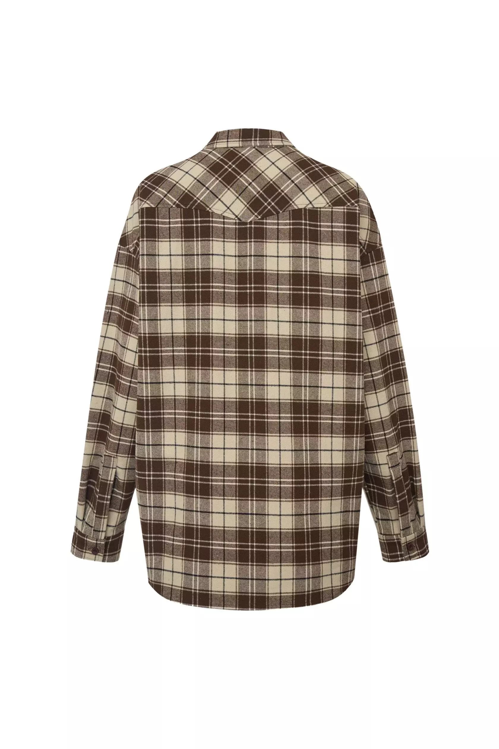 Рубашка в клетку, Коричневая