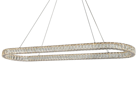 Подвесная светодиодная люстра Newport KRISTA 8580/140 C oval chrome, М0071382