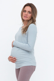 Лонгслив для беременных 10989 голубой
