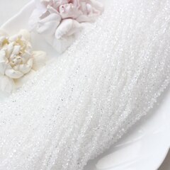 Хрусталь (стекло) граненный, кристально-прозрачный 4*3 мм, 1 нить, С053