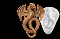 Силиконовый молд № 378 Дракон Большой правый