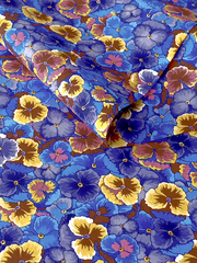 Ткань бязь плательная, рис. "Фиалка", ширина 150 см, арт. 211