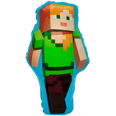 Шар Фигура, Пиксельная девушка, 74 см