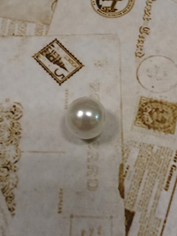 бусина , жемчужина ,1,3см холодный цвет цвет