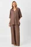 Костюм для беременных 18582 зерно на коричневом