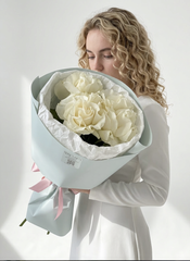 Белые французские розы (3шт)