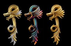 Силиконовый мол № 499 Дракон левый