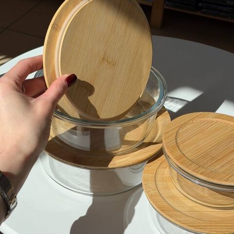 Контейнер стеклянный Fårö, круглой формы, с крышкой, 620 мл