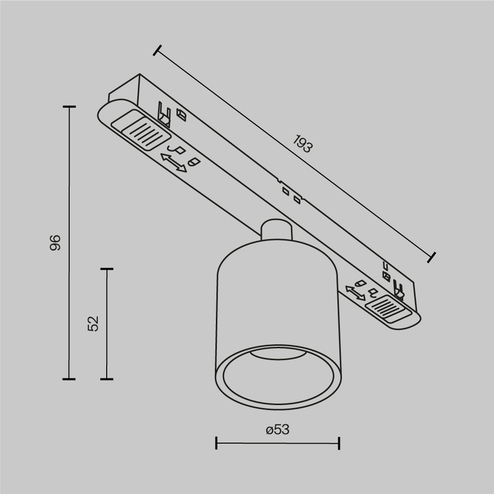Трековый светодиодный светильник Maytoni Technical Magnetic Exility Alfa S TR132-2-7W4K-BS