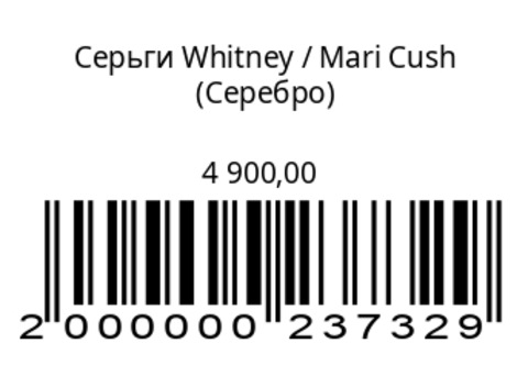 Серьги Уитни (серебро