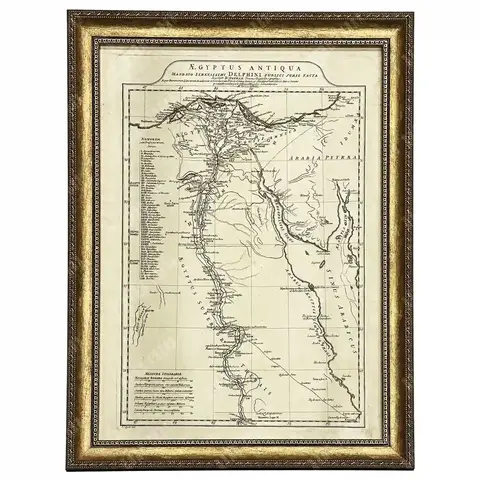 Д’Анвиль Ж. Карта Египта. Aegyptus Antiqua. Резцовая гравюра. Лондон, 1794