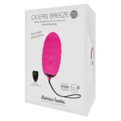 Розовое виброяйцо с пультом ДУ Ocean Breeze 2.0 + LRS - 