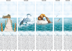 Панель ПВХ фотопечать 3D Panda Море 2700х250 мм