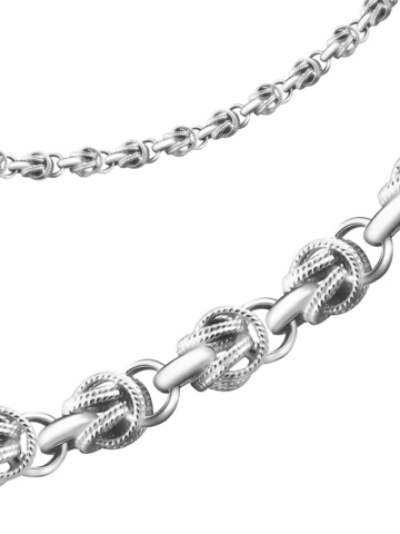 Браслет из серебра, плетение орех