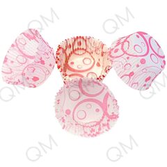 Тарталетки круг 125 (розовые кольца) 55*35 мм, 100 шт