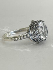 Искра-хрусталь (кольцо из серебра)