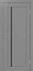 Межкомнатная дверь Optima Porte СИЦИЛИЯ 711.12 "Серый" Чёрное стекло