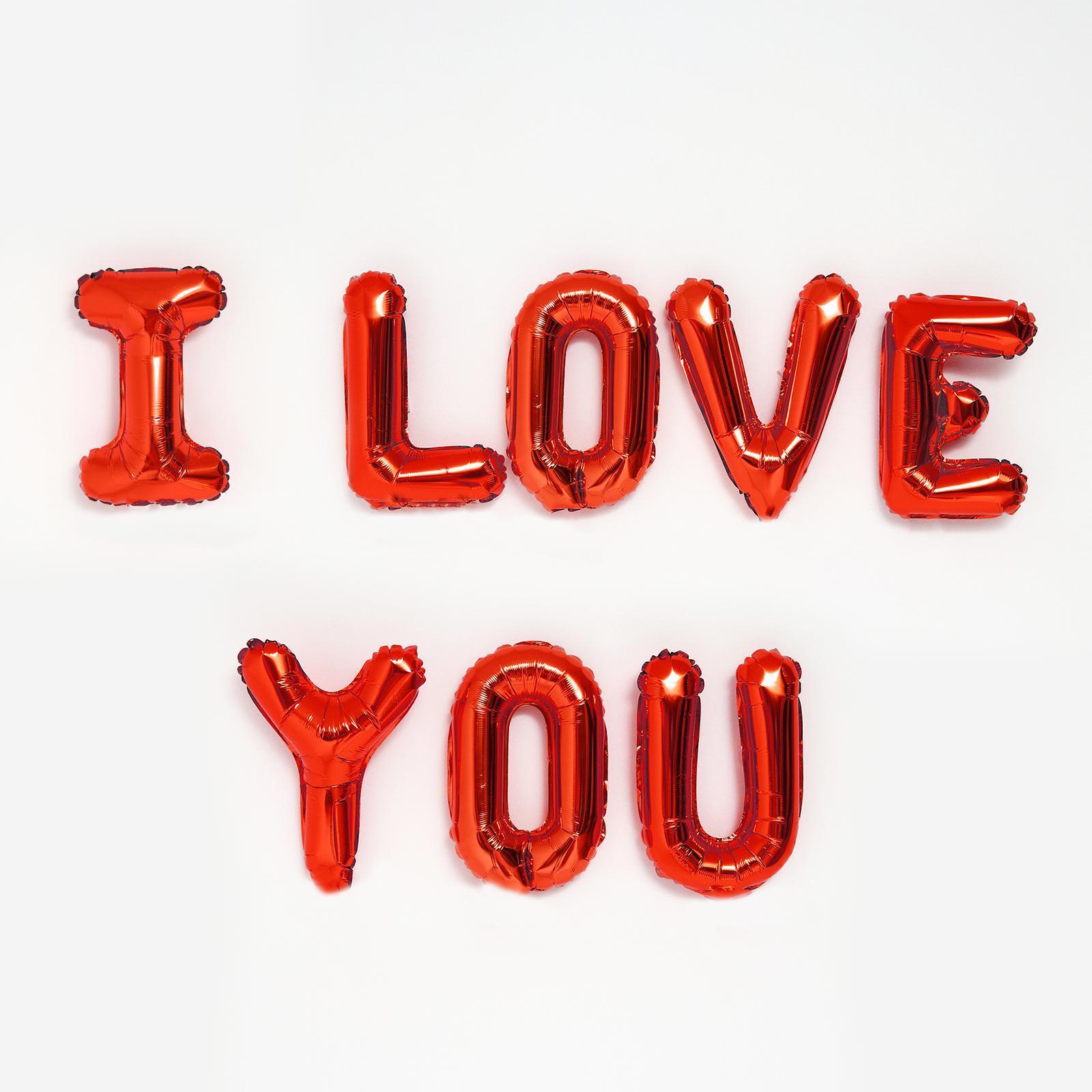 К Надпись «I LOVE YOU», Красный, 16