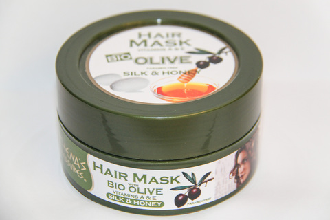 Греческая оливковая восстанавливающая маска для волос с медом и протеинами шелка