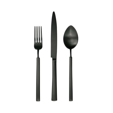 Набор столовых приборов 24шт Herdmar Vintage матовый черный