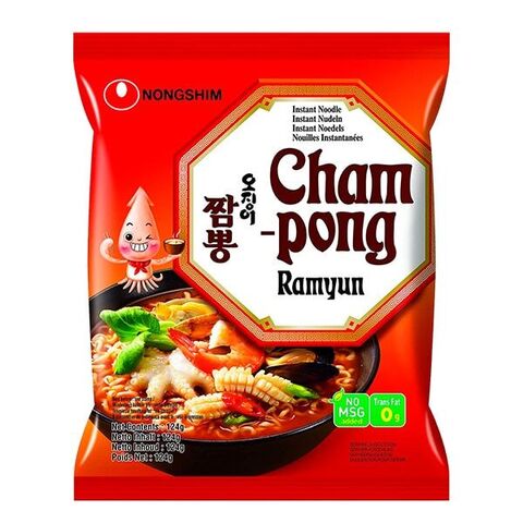 Лапша острая с морепродуктами Champong Nongshim, 124 г.