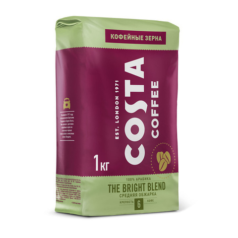 купить Кофе в зернах Costa Coffee Bright Blend, 1 кг (Коста Кофе)